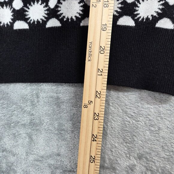 Anthropologie Maeve Sweater Womens Medium Black White Heart Boho Preppy Pullover - Picture 7 of 7
